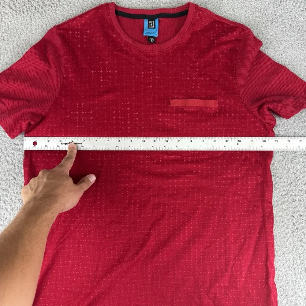 Nike Shirt Mens Roger Federer Red Crewneck Performance Rf Court Challenge Tennis